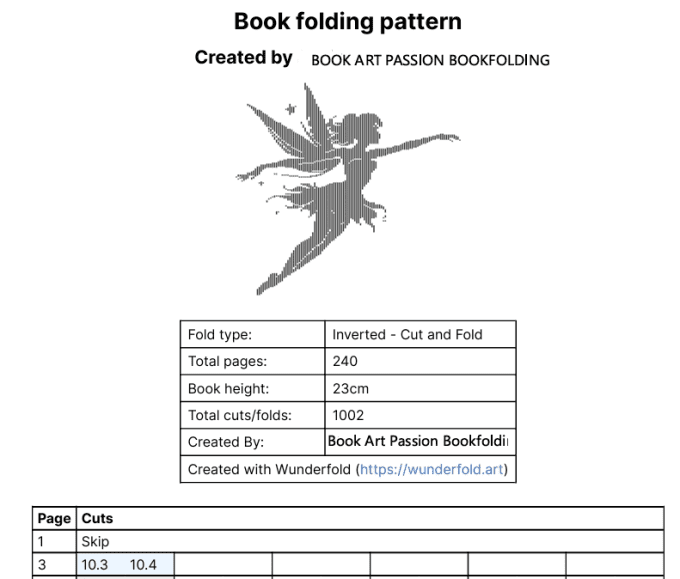 petite fée  ( cut and fold)